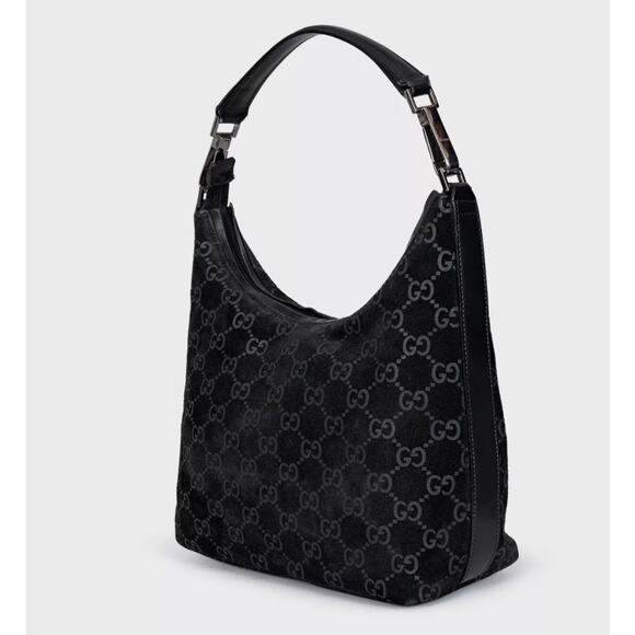 Gucci Abbey Black Suede Handbag with Dust Bag - Picture 2 of 7